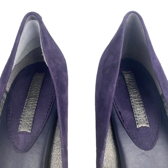 Banana Republic Womens Open Toe Suede Pumps Heels in Purple Size 8 - Picture 9 of 14